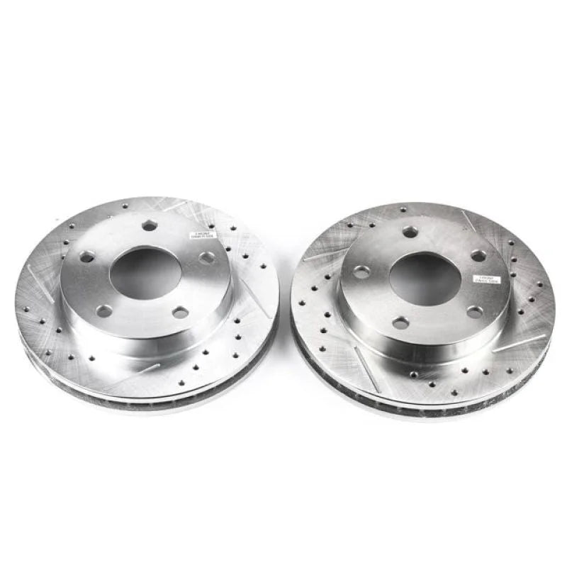 PowerStop Front Evolution Drilled & Slotted Rotors - Main Product View