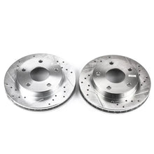 Load image into Gallery viewer, PowerStop Front Evolution Drilled &amp; Slotted Rotors - Main Product View