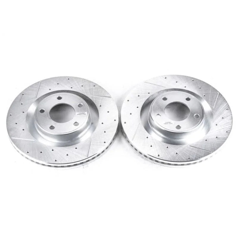 PowerStop Front Evolution Drilled & Slotted Rotors - Main Product View