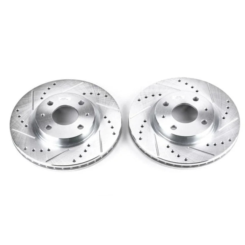 PowerStop Front Evolution Drilled & Slotted Rotors - Main Product View