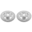 Load image into Gallery viewer, PowerStop Front Evolution Drilled &amp; Slotted Rotors - Pair fits Ford Focus / 2016-2018 Ford Focus RS - Main Product View