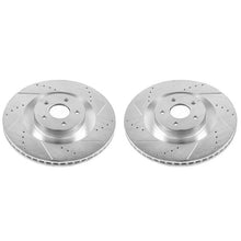 Load image into Gallery viewer, PowerStop Front Evolution Drilled &amp; Slotted Rotors - Pair fits Ford Focus / 2016-2018 Ford Focus RS - Main Product View