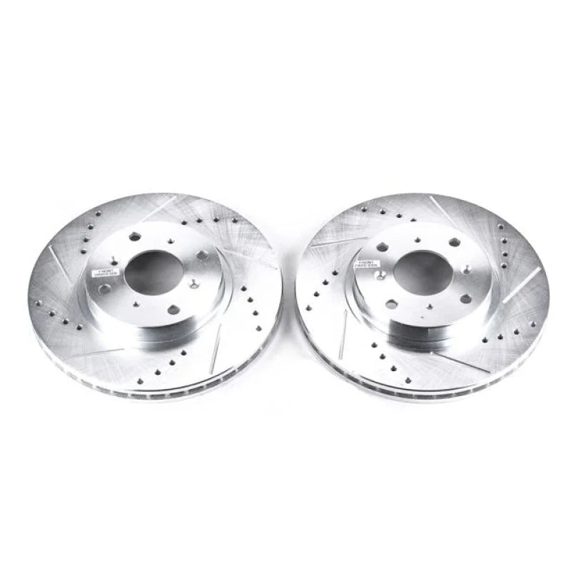 PowerStop Front Evolution Drilled & Slotted Rotors - Main Product View