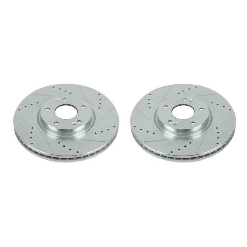 PowerStop Front Evolution Drilled & Slotted Rotors - Main Product View