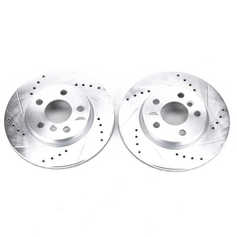 PowerStop Front Evolution Drilled & Slotted Rotors - Main Product View