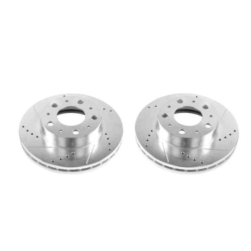 PowerStop Front Evolution Drilled & Slotted Rotors - Main Product View