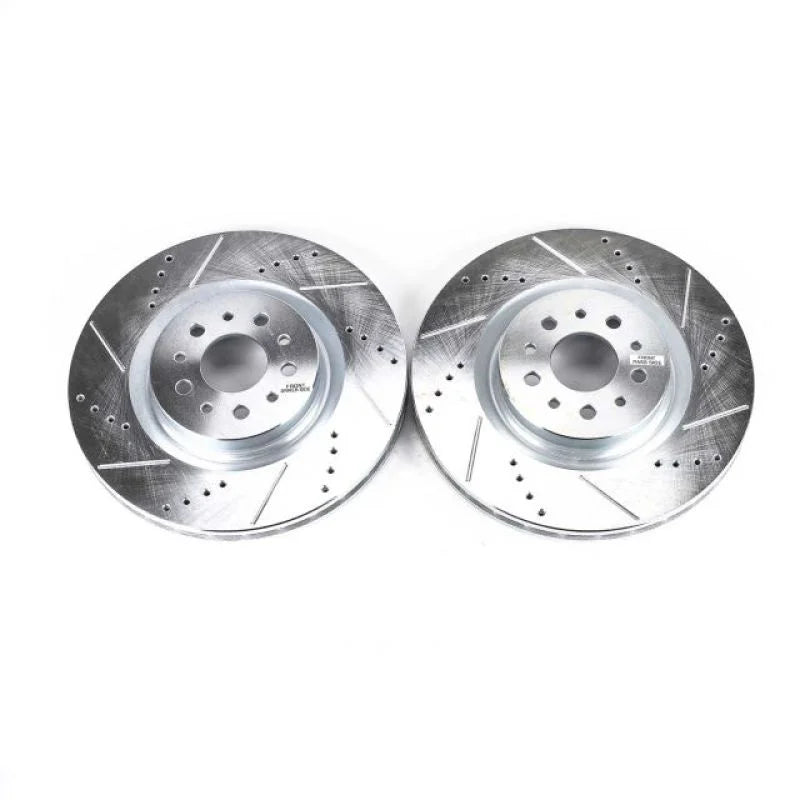 PowerStop Front Evolution Drilled & Slotted Rotors - Main Product View