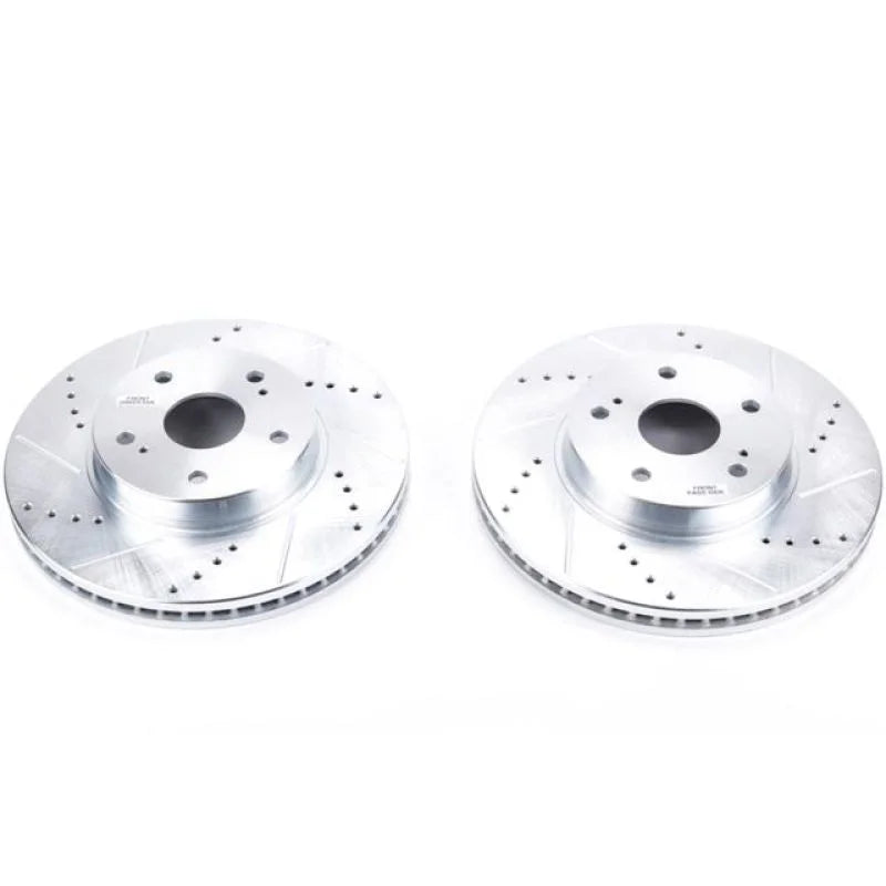 PowerStop Front Evolution Drilled & Slotted Rotors - Main Product View