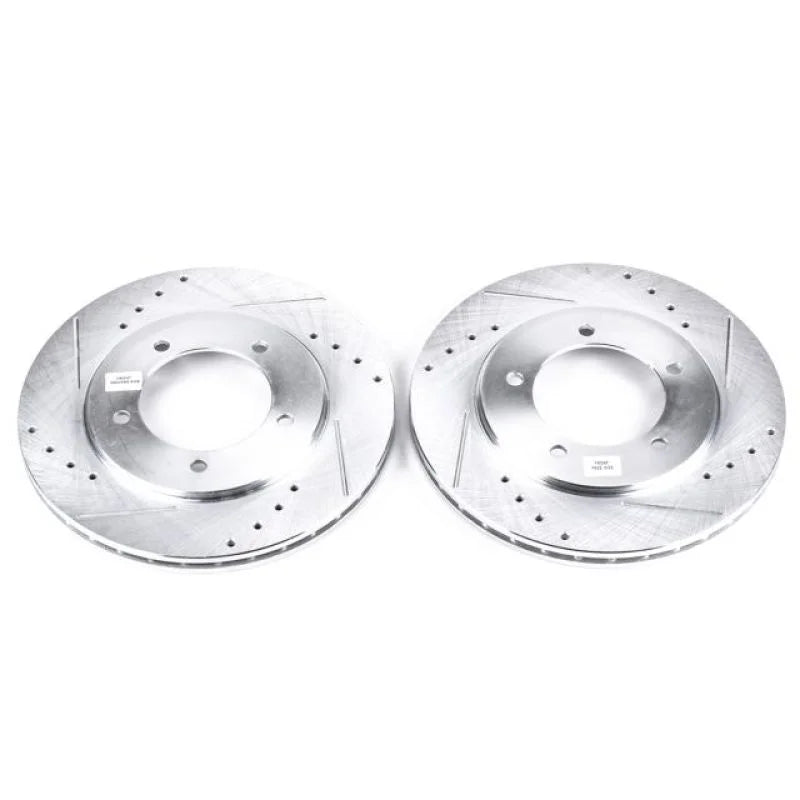 PowerStop Front Evolution Drilled & Slotted Rotors - Main Product View