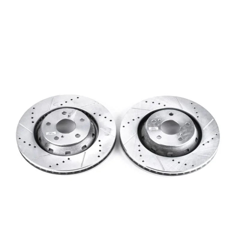 PowerStop Front Evolution Drilled & Slotted Rotors - Main Product View