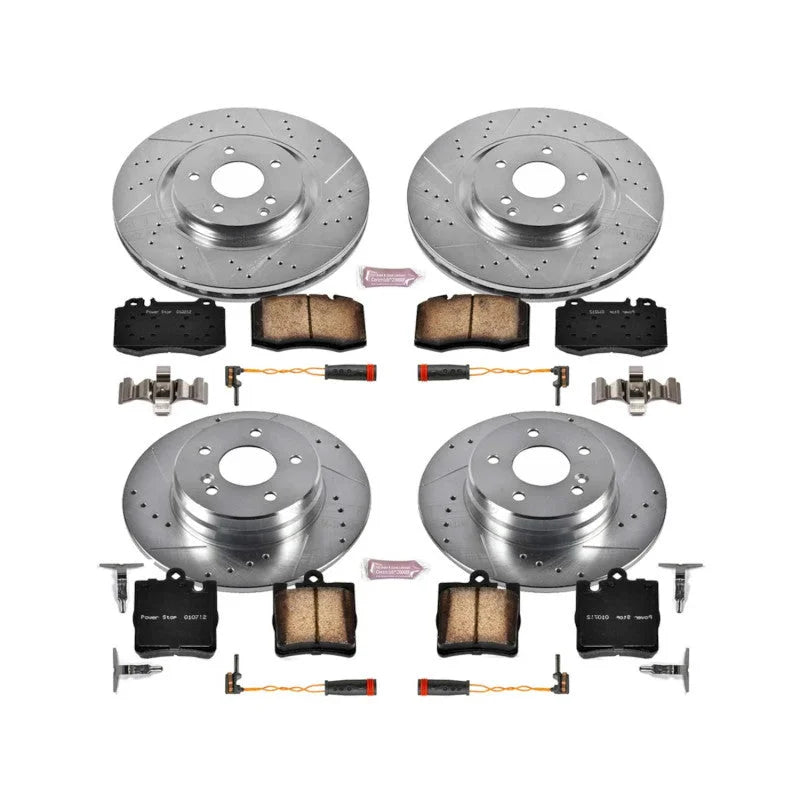 PowerStop Front & Rear Z23 Evolution Brake Kit fits 2004 Mercedes-Benz C230 / 2003-2005 Mercedes-Benz C320 / 2005-2006 Mer...