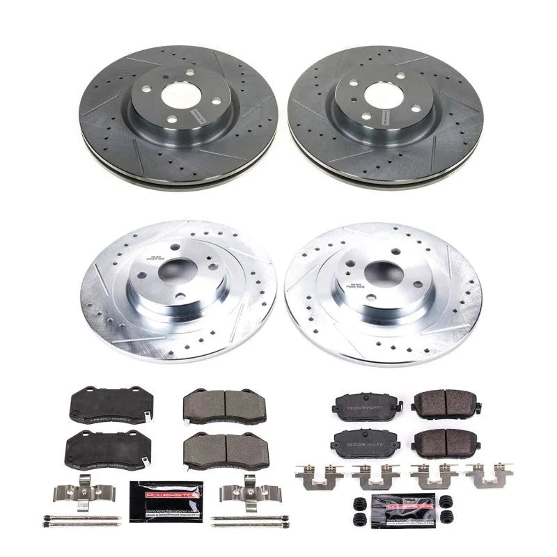 PowerStop Front & Rear Z23 Evolution Brake Kit fits 2017-2020 Fiat 124 Spider Abarth / 2019-2020 Fiat 124 Spider Urbana / ...