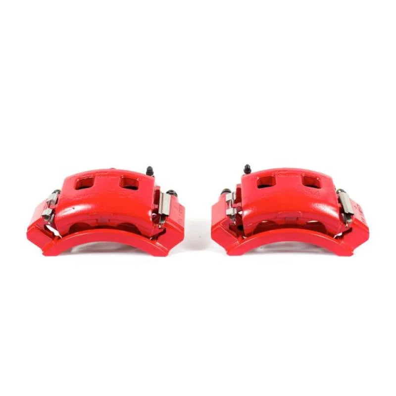 PowerStop Front Red Calipers w/Brackets - Pair fits 1998-2002 Dodge Ram 1500 VAN / Ram 1500 / Ram VAN - Main Product View