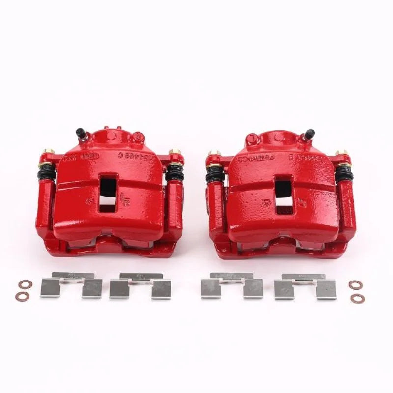 PowerStop Front Red Calipers w/Brackets - Pair fits 2001-2010 Chrysler PT / PT Cruiser - Main Product View