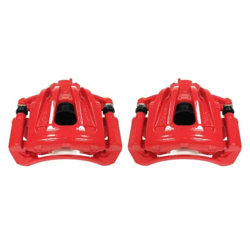 PowerStop Front Red Calipers w/Brackets - Pair fits 2002-2007 Jeep Liberty - Main Product View