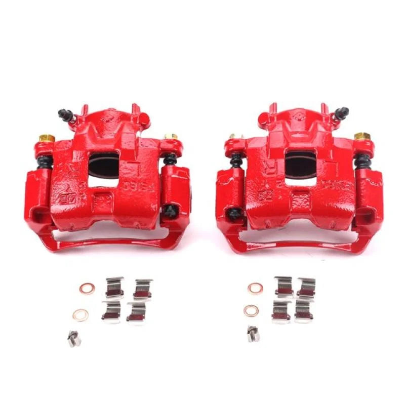 PowerStop Front Red Calipers w/Brackets - Pair fits 2002-2007 Mitsubishi Lancer - Main Product View