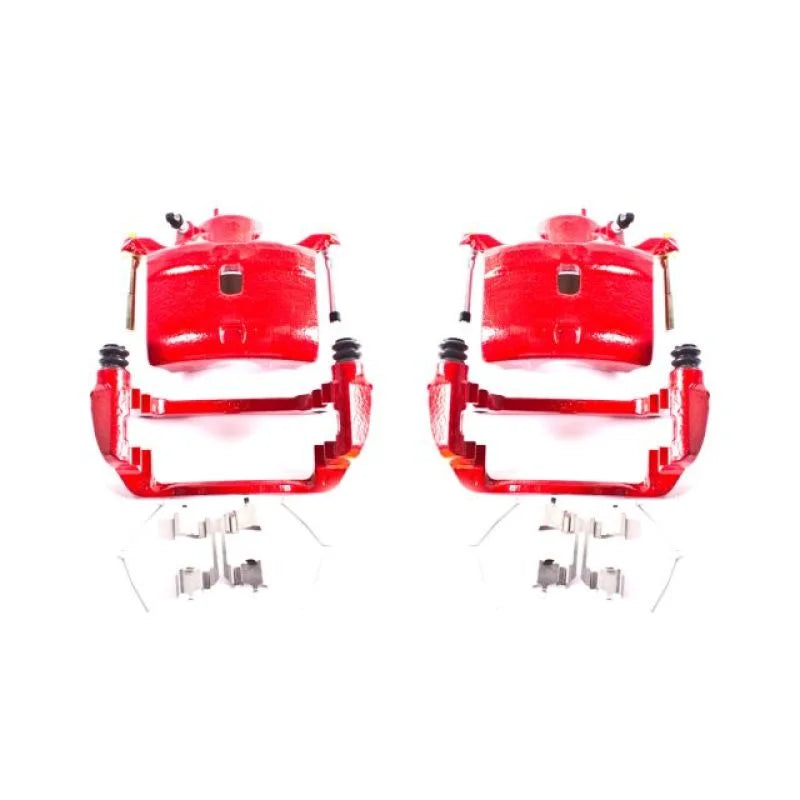 PowerStop Front Red Calipers w/Brackets - Pair fits 2002-2011 Honda CR-V / Element - Main Product View