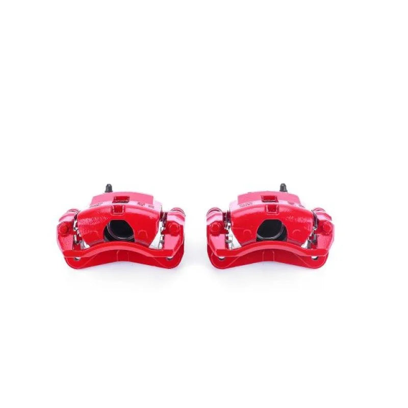 PowerStop Front Red Calipers w/Brackets - Pair fits 2003-2005 Kia RIO - Main Product View