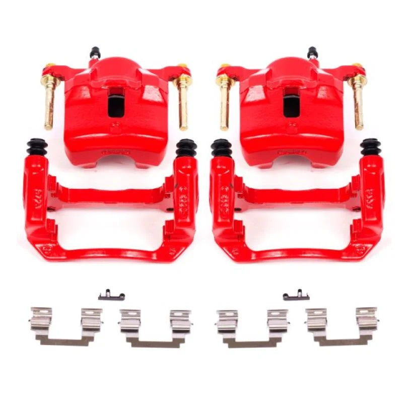 PowerStop Front Red Calipers w/Brackets - Main Product View