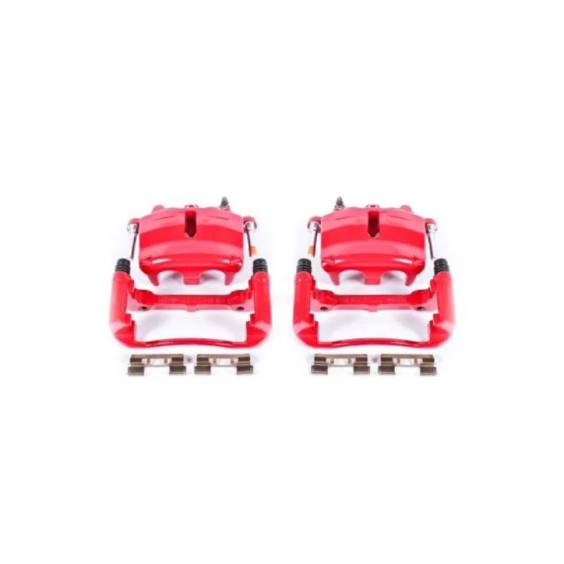 PowerStop Front Red Calipers w/Brackets - Main Product View