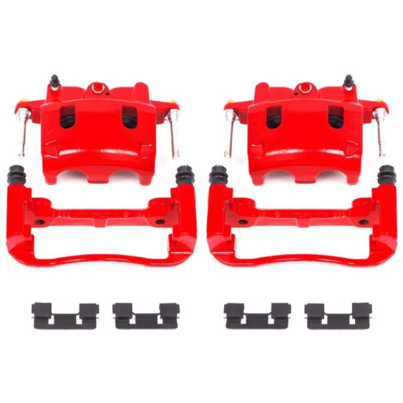 PowerStop Front Red Calipers w/Brackets - Main Product View