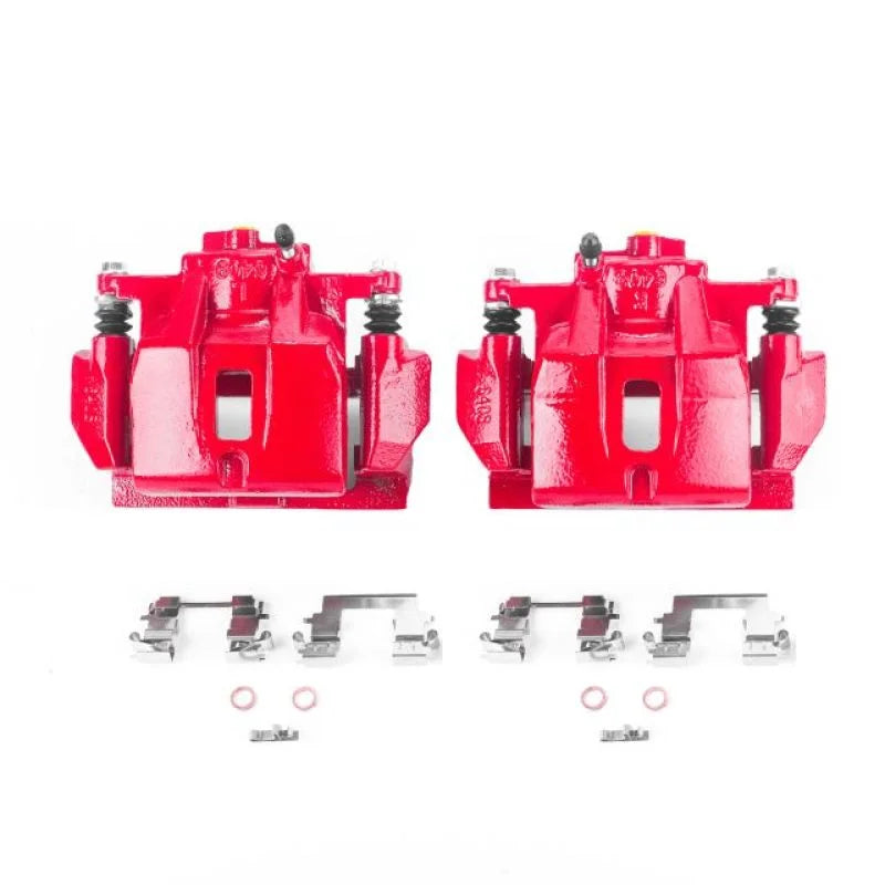 PowerStop Front Red Calipers w/Brackets - Main Product View
