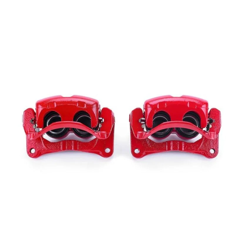 PowerStop Front Red Calipers w/Brackets - Pair fits 2004-2008 2010 2011 Mitsubishi Endeavor - Main Product View