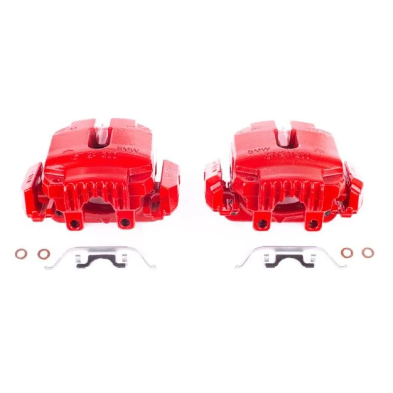 PowerStop Front Red Calipers w/Brackets - Main Product View