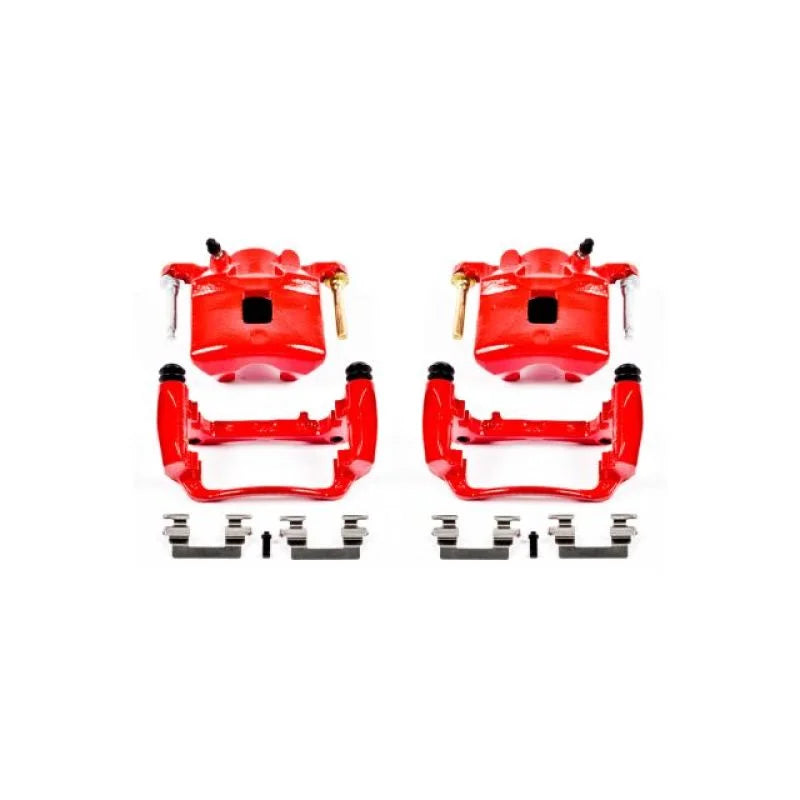 PowerStop Front Red Calipers w/Brackets - Main Product View