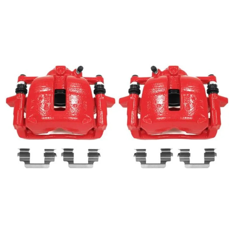 PowerStop Front Red Calipers w/Brackets - Pair fits 2007-2021 Mini Cooper - Main Product View