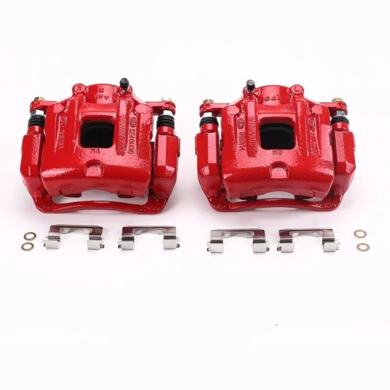 PowerStop Front Red Calipers w/Brackets - Main Product View