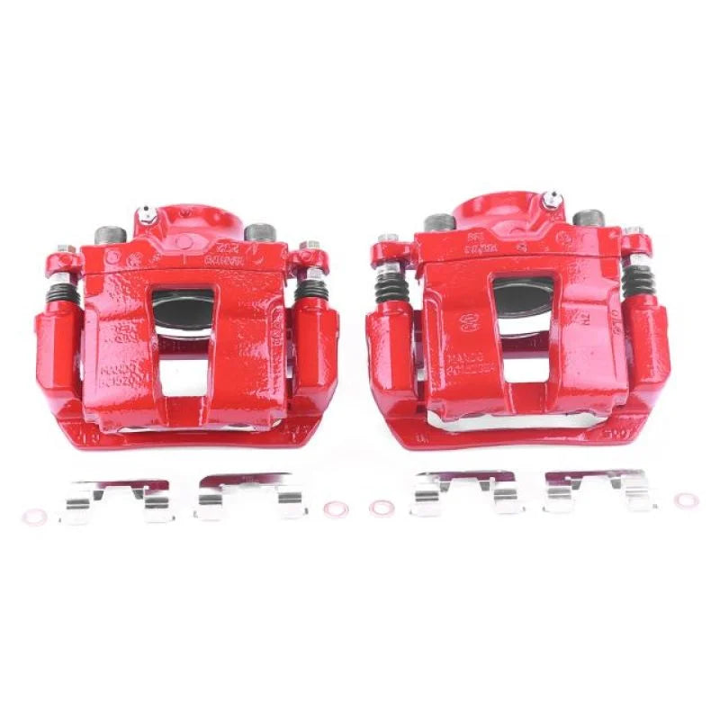 PowerStop Front Red Calipers w/Brackets - Main Product View