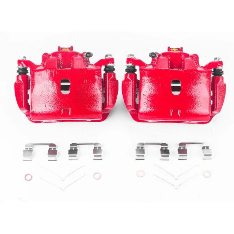 PowerStop Front Red Calipers w/Brackets - Main Product View