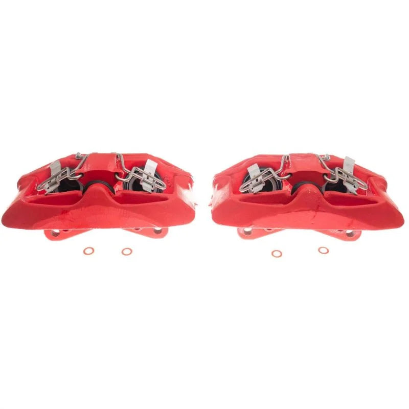 PowerStop Front Red Calipers w/Brackets Pair fits 2003-2004 Audi A6 / 2002-2004 Audi A6 Quattro / 1999 Audi A8 / 2001-2003...