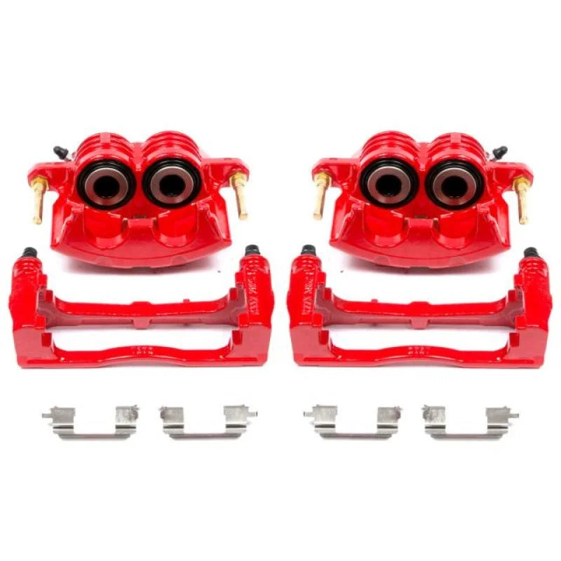 PowerStop Front Red Calipers w/Brackets Pair fits 2004 2005 Buick Rainier / 2004 2005 Buick Rainier Cxl / 2003-2005 Chevro...