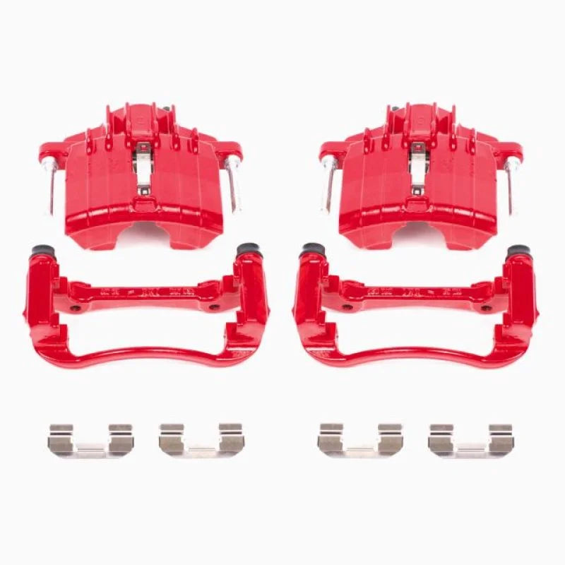 PowerStop Front Red Calipers w/Brackets Pair fits 2004 2005 Chevrolet Classic / 1997-2003 Chevrolet Malibu / 1999-2004 Old...