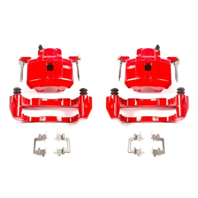 PowerStop Front Red Calipers w/Brackets Pair fits 2004 2005 Chrysler Sebring / 2001-2003 Chrysler Sebring LX / 2001-2005 D...