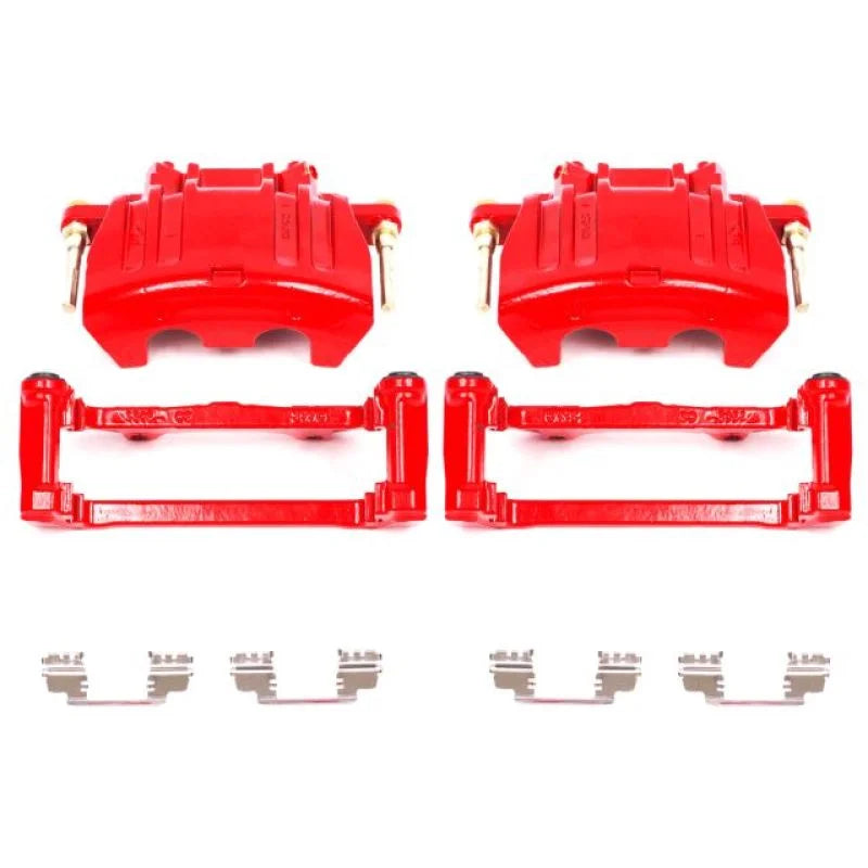 PowerStop Front Red Calipers w/Brackets Pair fits 2005-2010 Chrysler 300 / 2005-2011 Chrysler 300 C / 2008 2009 Chrysler 3...