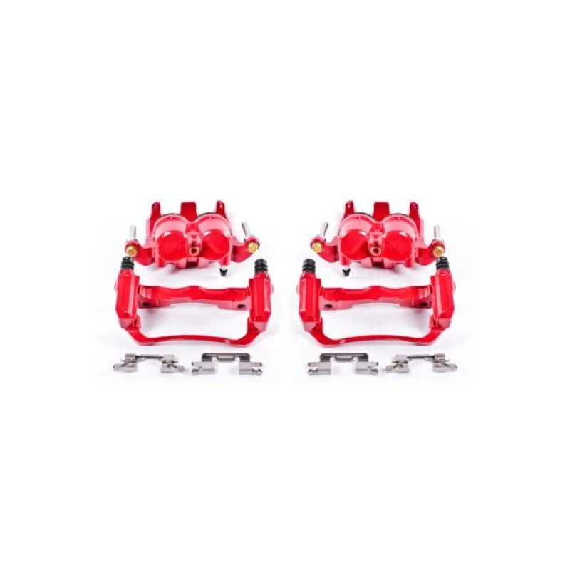 PowerStop Front Red Calipers w/Brackets Pair fits 2005-2024 Nissan Frontier / 2005-2010 Nissan Frontier LE / 2011-2022 Nis...