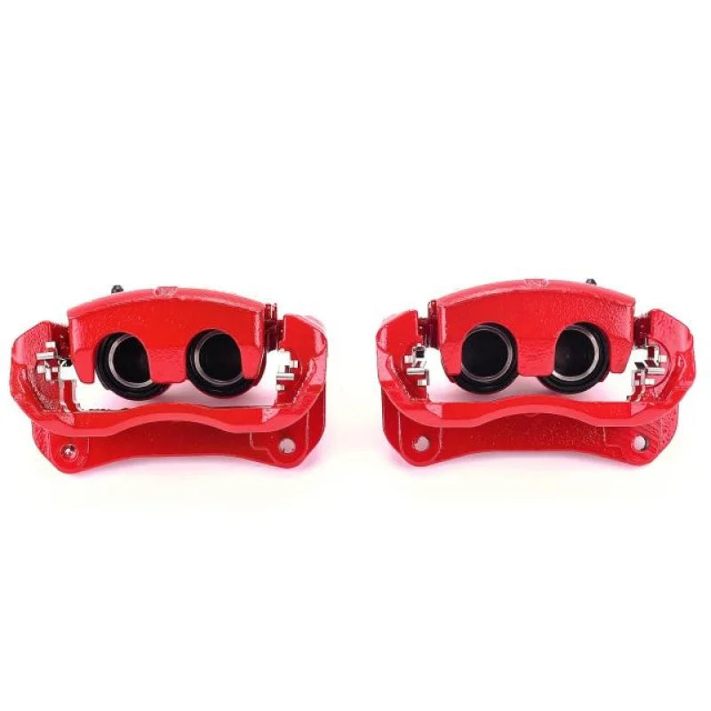 PowerStop Front Red Calipers w/Brackets Pair fits 2010-2018 Lexus RX350 / 2015-2021 Lexus RX450H / 2010-2019 Toyota Highla...