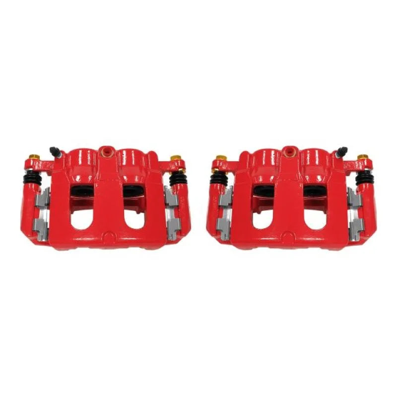 PowerStop Front Red Calipers w/Brackets Pair fits 2011-2017 Ford Explorer / 2011-2016 Ford Explorer LIMITED / 2013-2016 Fo...