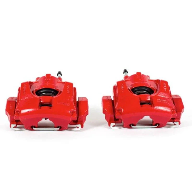 PowerStop Front Red Calipers w/Brackets Pair fits 2013-2017 Ford Fusion / 2013-2020 Ford Fusion S / 2013-2017 Ford Fusion ...