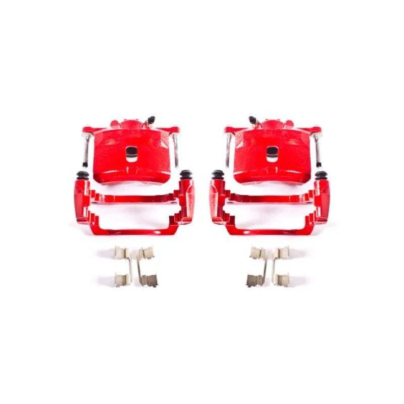 PowerStop Front Red Calipers w/Brackets - Main Product View