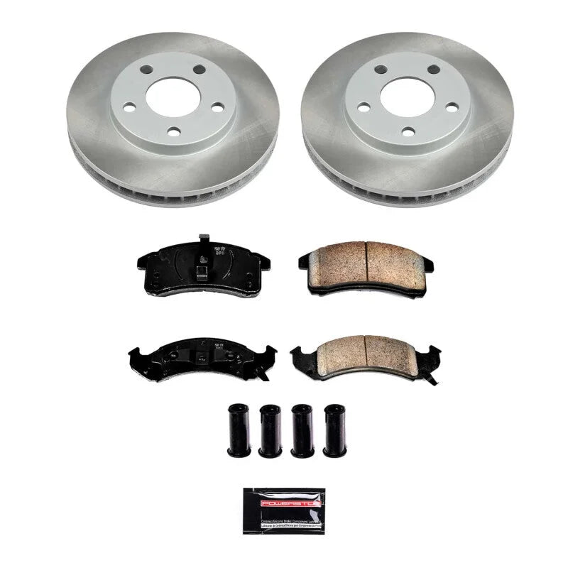 PowerStop Front Semi-Coated Rotor Kit fits 1992 1993 Pontiac Trans SPORT / 1992 1993 Buick LeSabre Custom / 1991-1993 Buic...