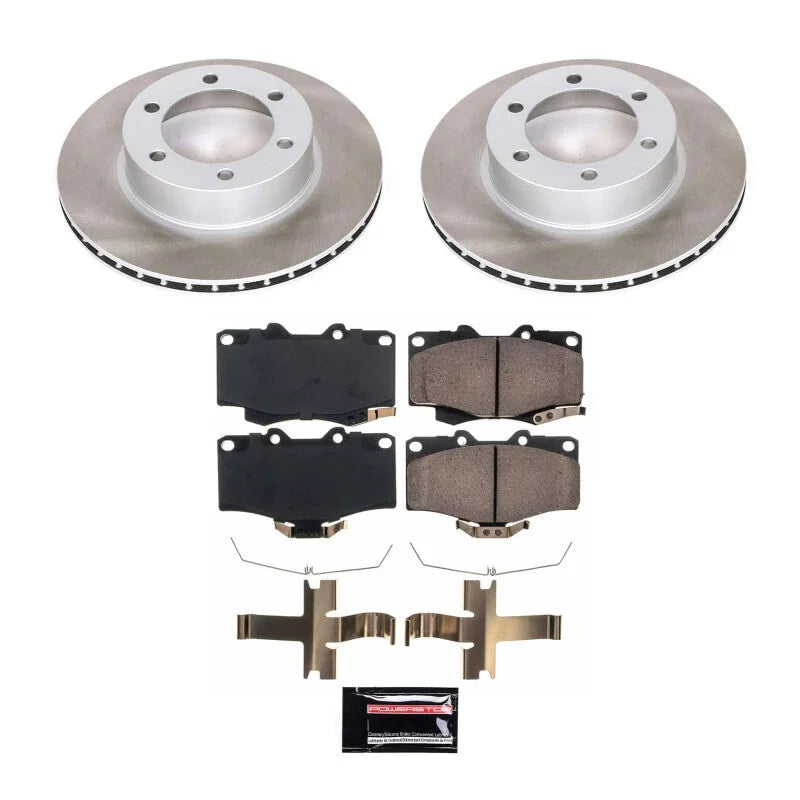 PowerStop Front Semi-Coated Rotor Kit fits 1995-2002 Toyota 4RUNNER / 2004 Toyota Tacoma