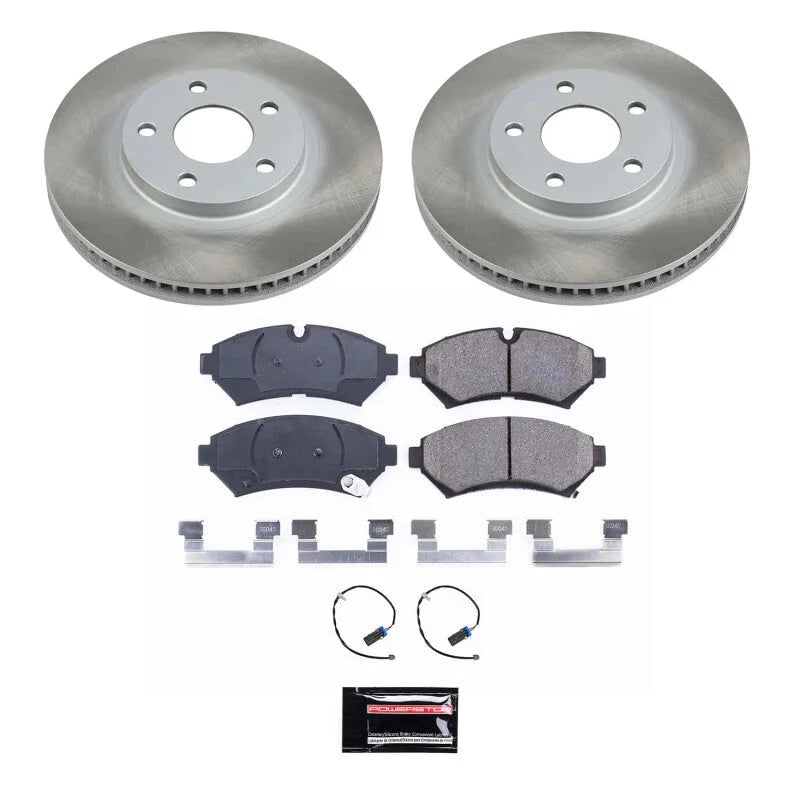 PowerStop Front Semi-Coated Rotor Kit fits 1998-2002 Cadillac Seville / 1998-2002 Cadillac Seville SLS