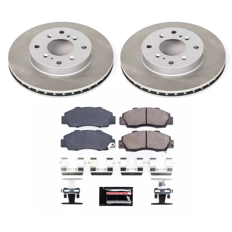 PowerStop Front Semi-Coated Rotor Kit fits 1998-2002 Honda Accord / 1998-2002 Honda Accord EX