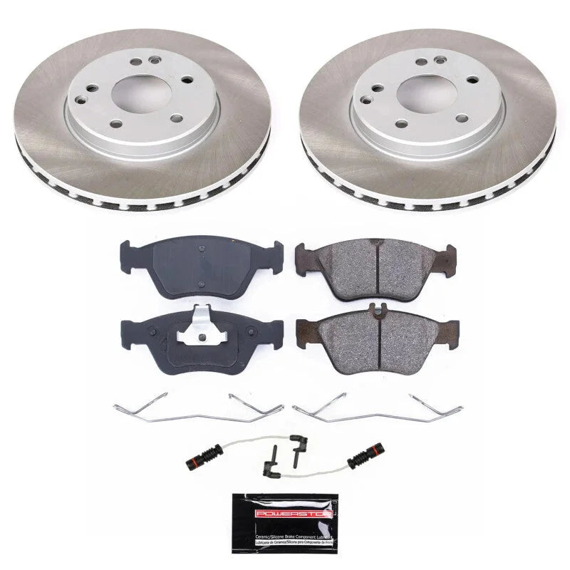 PowerStop Front Semi-Coated Rotor Kit fits 1999-2000 Mercedes-Benz C230 / 1996-2000 Mercedes-Benz C280 / 1996-1997 Mercede...