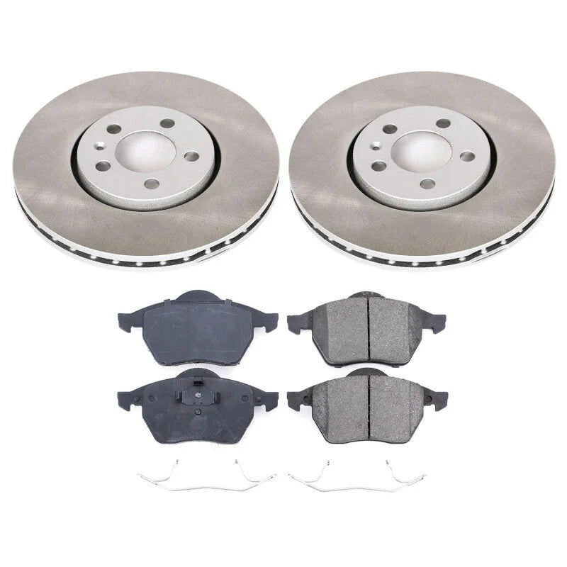 PowerStop Front Semi-Coated Rotor Kit fits 1999 Volkswagen Golf / 1998-1999 Volkswagen Jetta