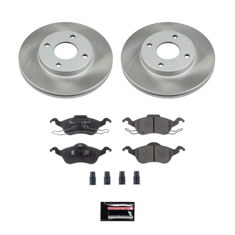 PowerStop Front Semi-Coated Rotor Kit fits 2000-2004 Ford Focus
